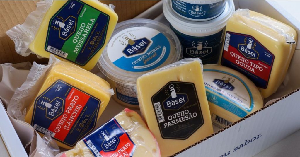 Produtos da mineira Básel Lácteos.