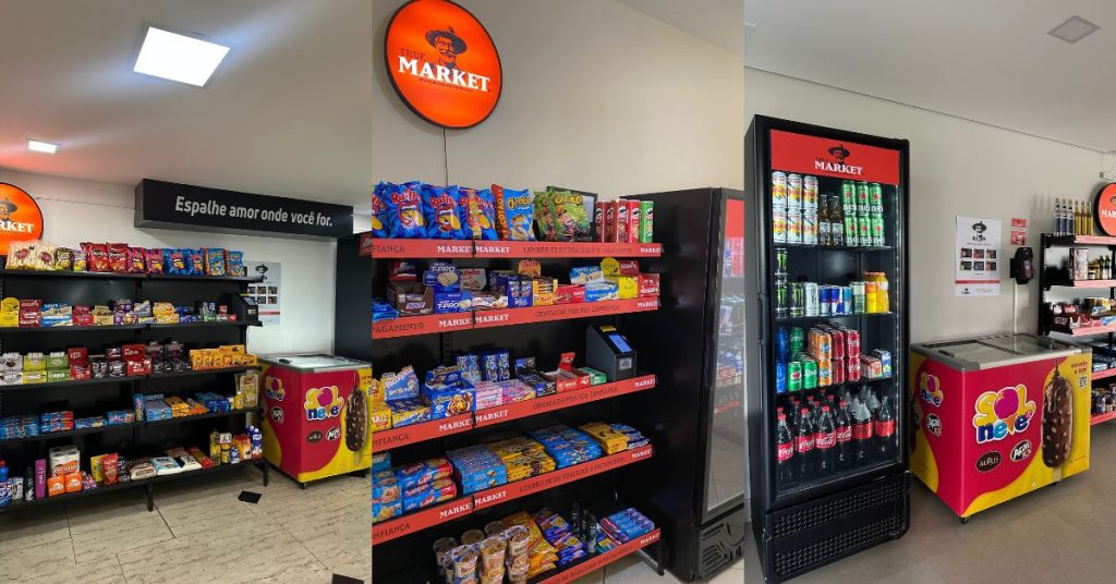 Minimercado autônomo da rede mineira True Market.