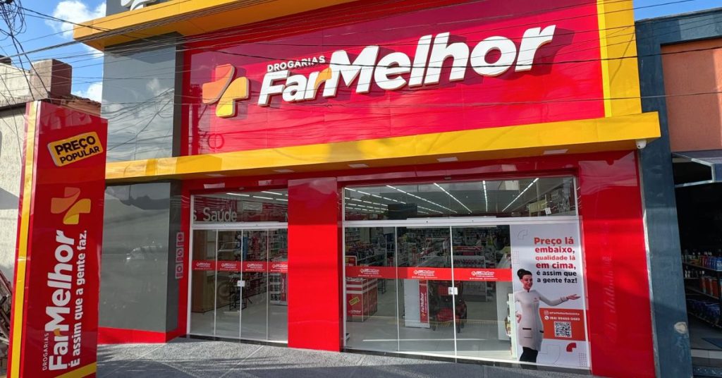 Unidade da rede mineira de farmácias FarMelhor.