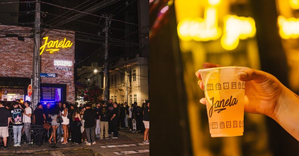 Coquetelaria da rede paranaense Janela Bar.