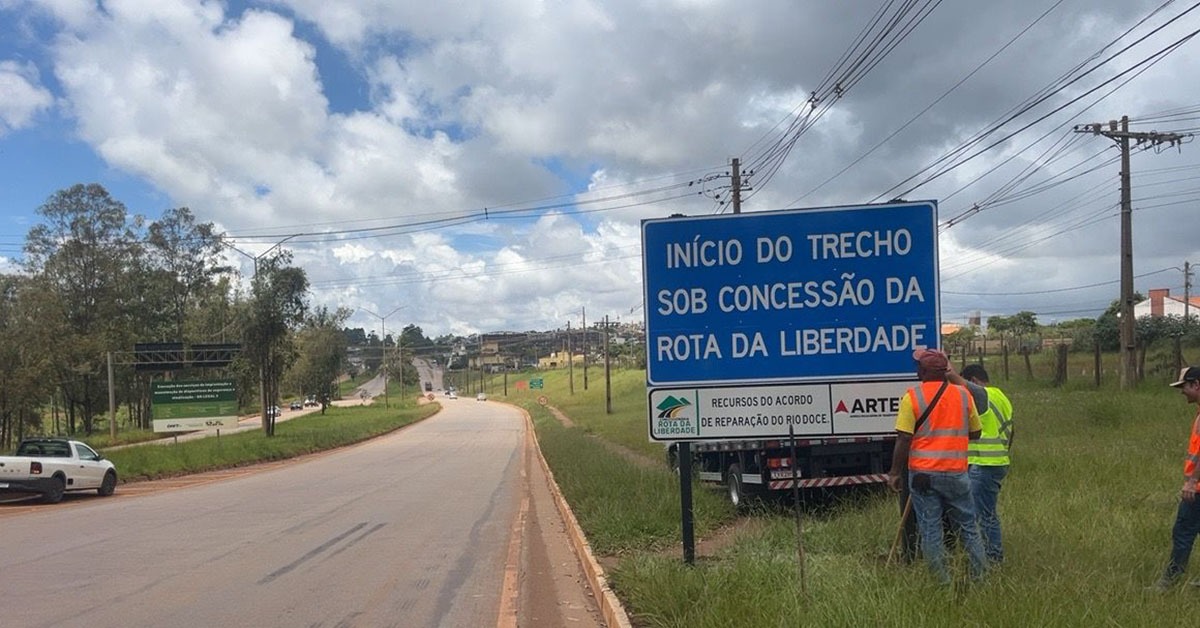 Concessão da BR-356 entre Nova Lima e Mariana inicia com melhorias antes da cobrança de pedágio