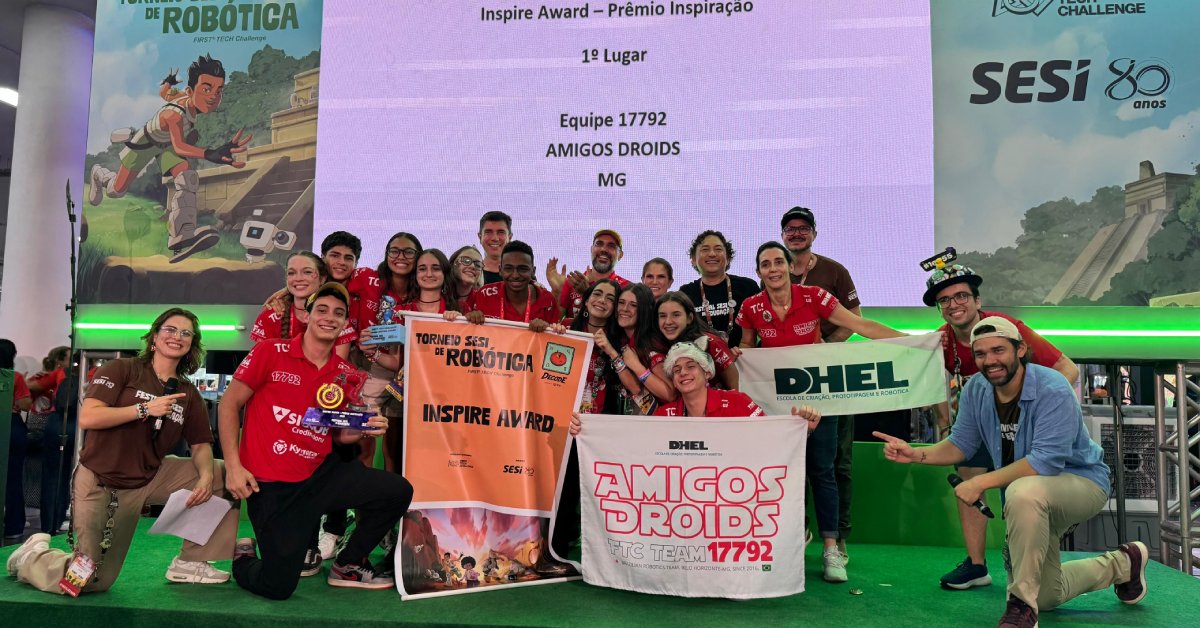 Equipe mineira de robótica vence torneio nacional e vai representar o Brasil em mundial nos EUA