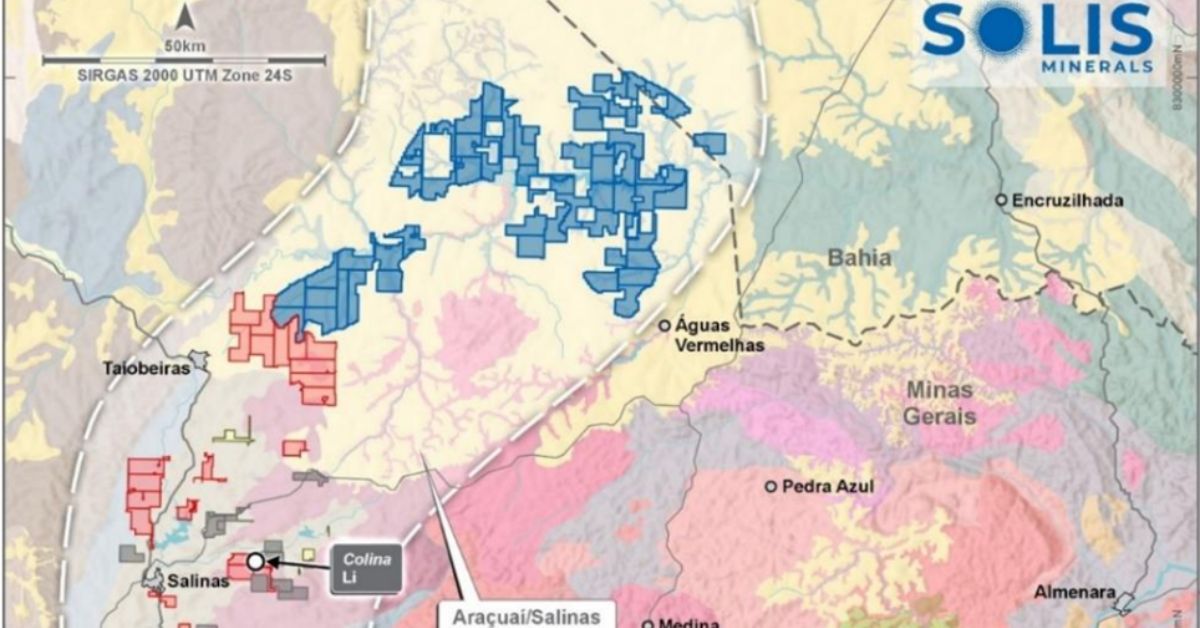 Australiana Solis adquire projeto de lítio da Rio Tinto em Minas