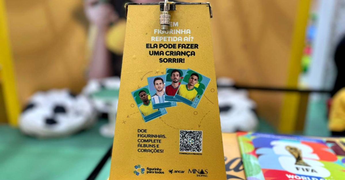 Projeto ‘Figurinha para Todos’ desembarca em Belo Horizonte com ponto de arrecadação no Minas Shopping
