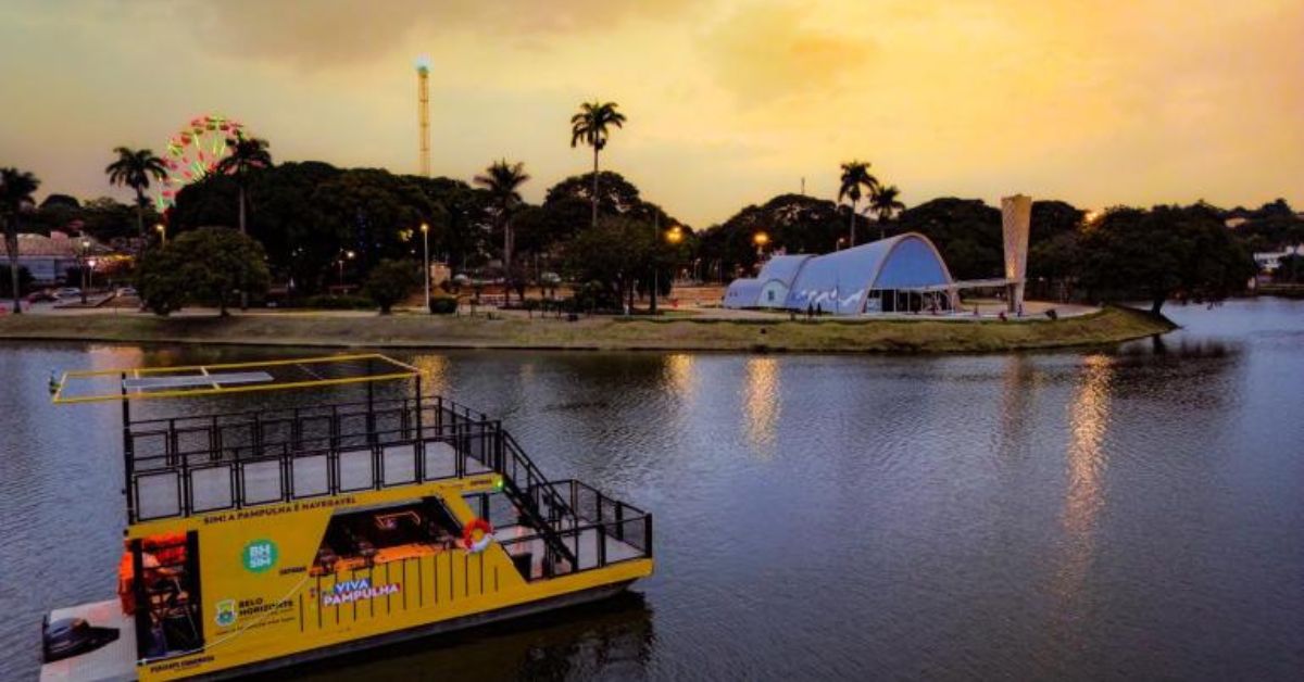 Passeio de catamarã na Lagoa da Pampulha terá novo horário especial para contemplar o pôr do sol