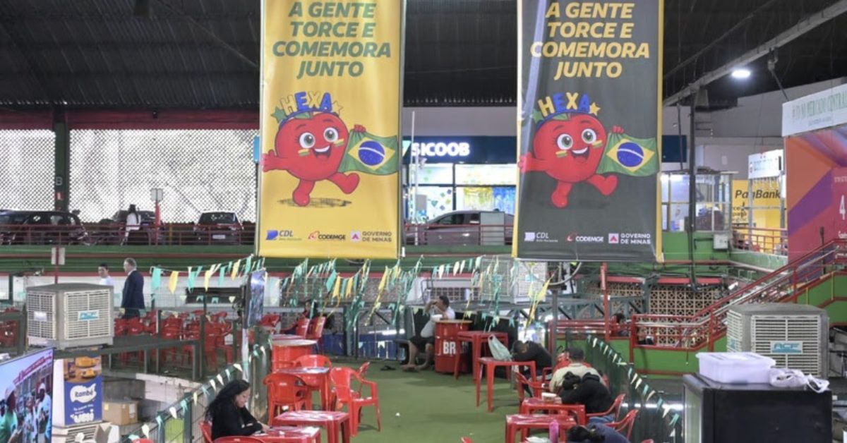 Mercado Central terá espaço gratuito para transmissão dos jogos da Copa do Mundo em BH