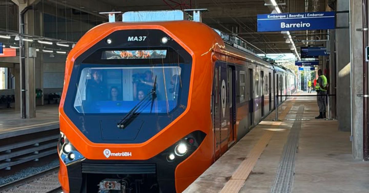 Alterações na operação do Metrô BH em julho ampliam intervalo entre trens para obras na Linha 1