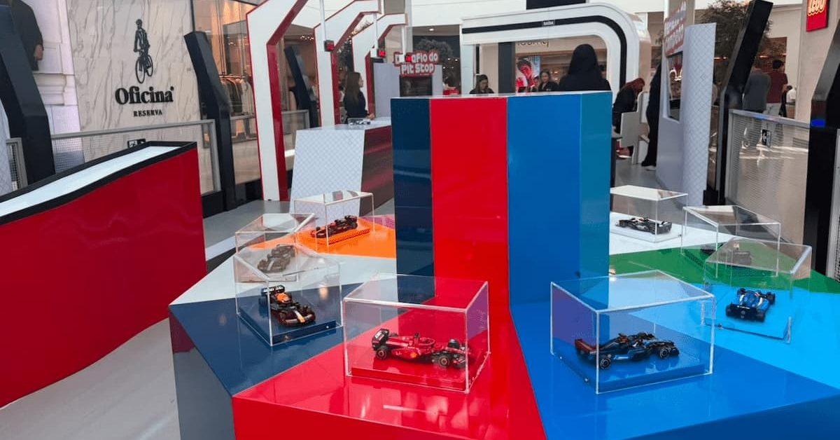 Lego Fórmula 1 chega ao BH Shopping com experiência imersiva e gratuita durante as férias escolares