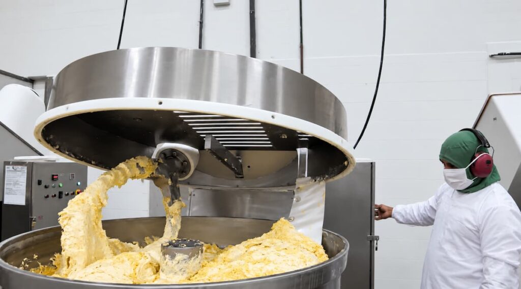Pão de Queijo em produção