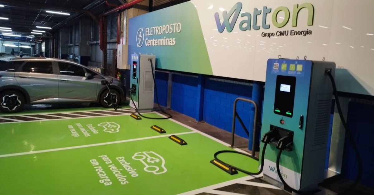 Mineira Watton, do Grupo CMU Energia, instala eletroposto no Centerminas