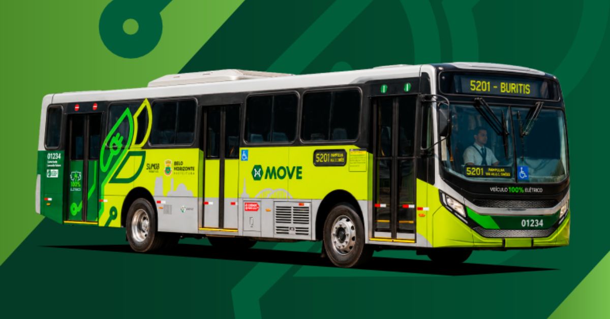Ônibus elétrico Move Belo Horizonte.
