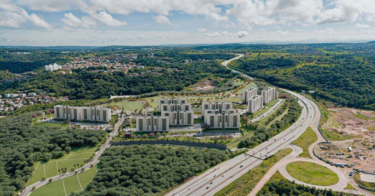 Imagem mostra perspectiva de empreendimento imobiliário