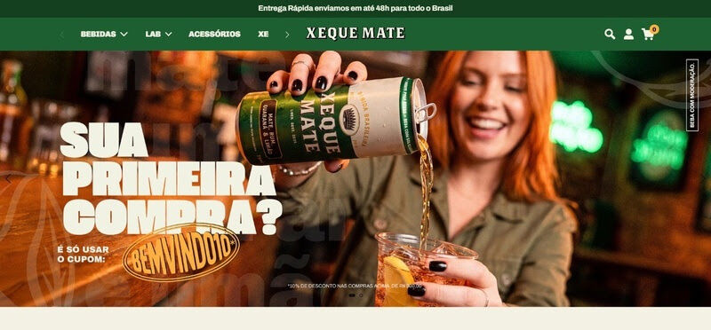 E-commerce nacional do grupo Xeque Mate Bebidas.